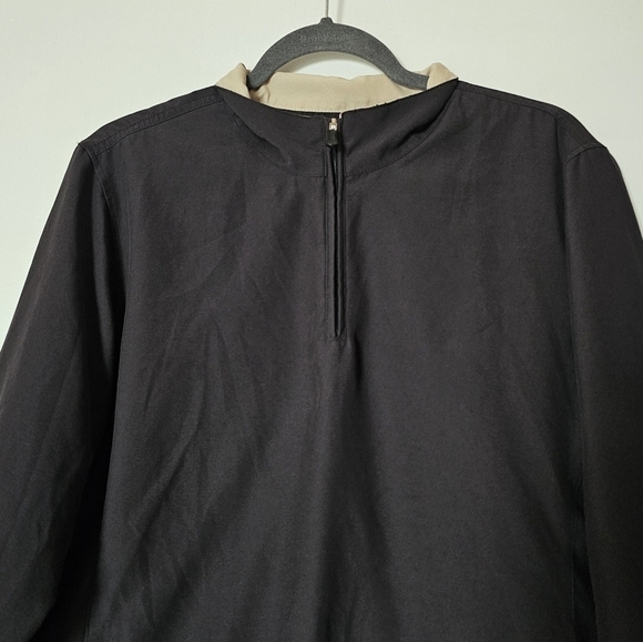 NWOT Pebble Beach golf performance  black gorpcore pullover 1/4 zip Size L - Picture 5 of 11